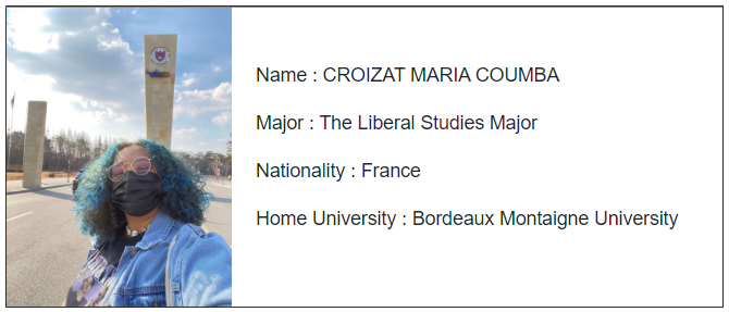[Bordeaux Montaigne University] A french exchange student in CBNU